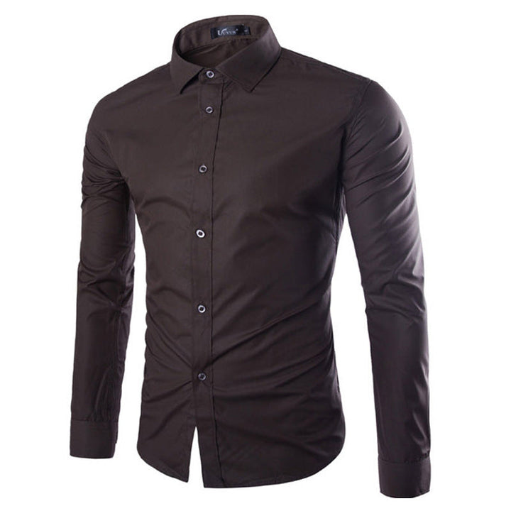 Herren elegante Langarmhemd Echoarchiv