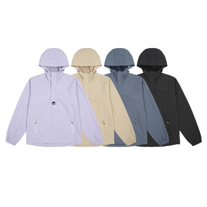 Herren Urbaner wasserabweisender Anorak-Pullover mit Kapuze und Fronttaschen Echoarchiv