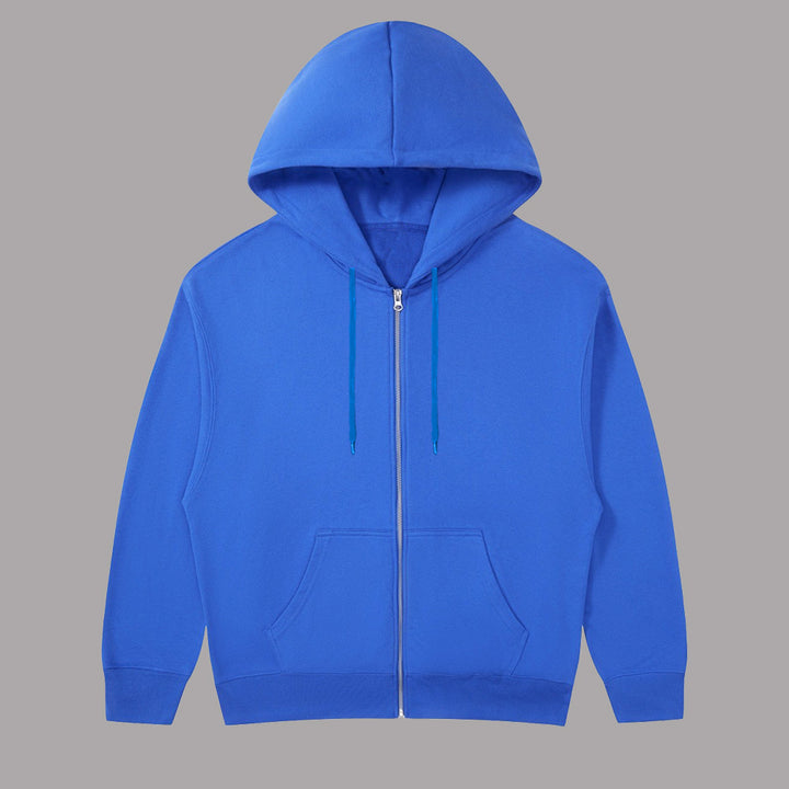 Unisex nan lässige Kapuzenjacke mit robustem Metall-Reißverschluss doppellagiger Kapuze und tiefen Känguru-Eingrifftaschen Echo Archiv