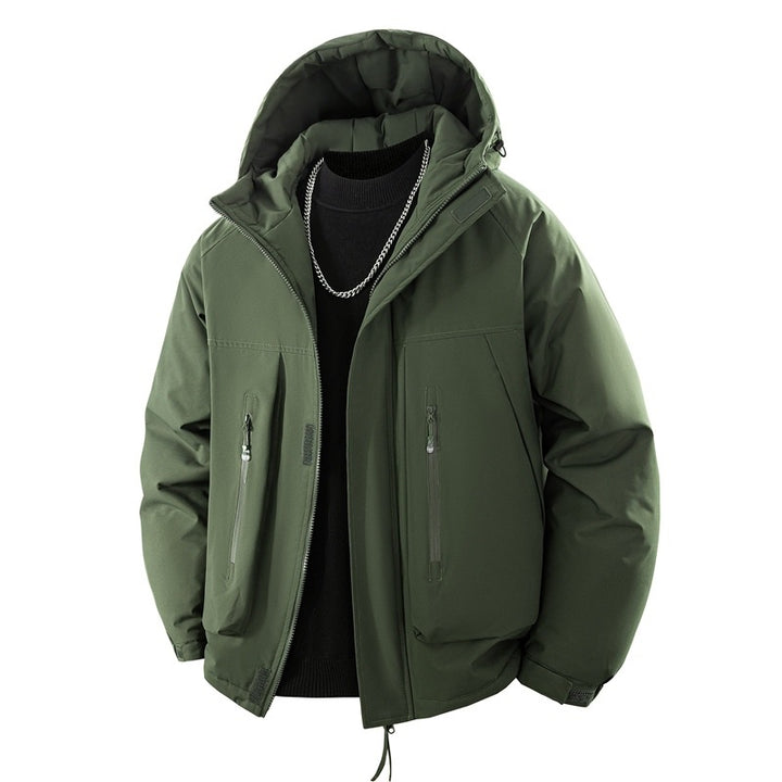 Herren Wattierte Kapuzen-Outdoorjacke mit wasserabweisender Membran und technischen Reißverschlusstaschen Echo Archiv