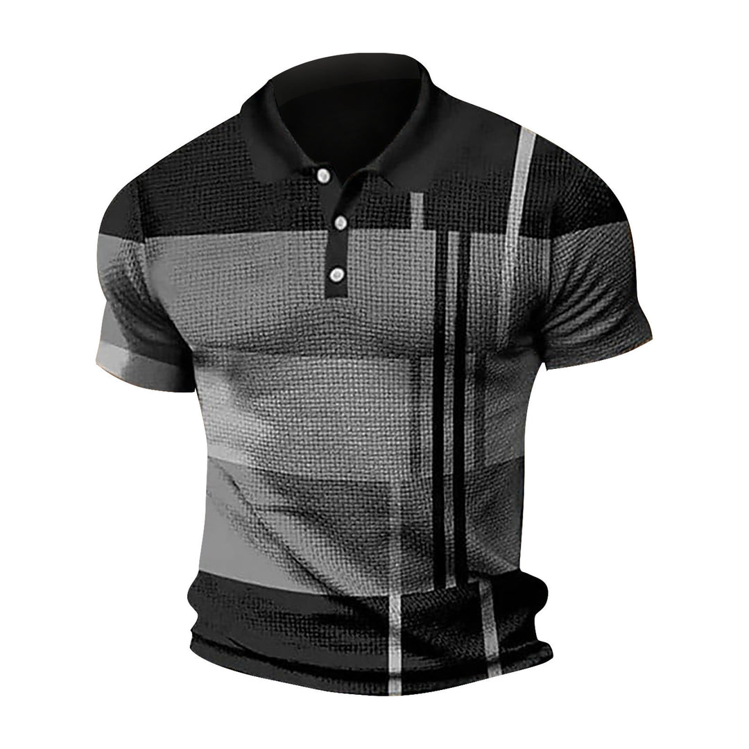 Herren Polohemd mit modernem Grafikdesign und atmungsaktiven Eigenschaften Echoarchiv