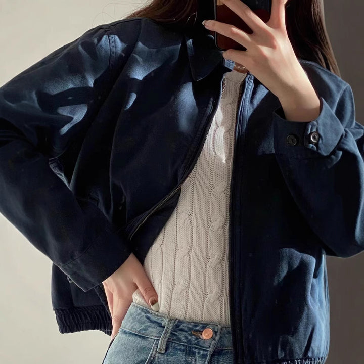 Damen Modische Bomberjacke Echo Archiv