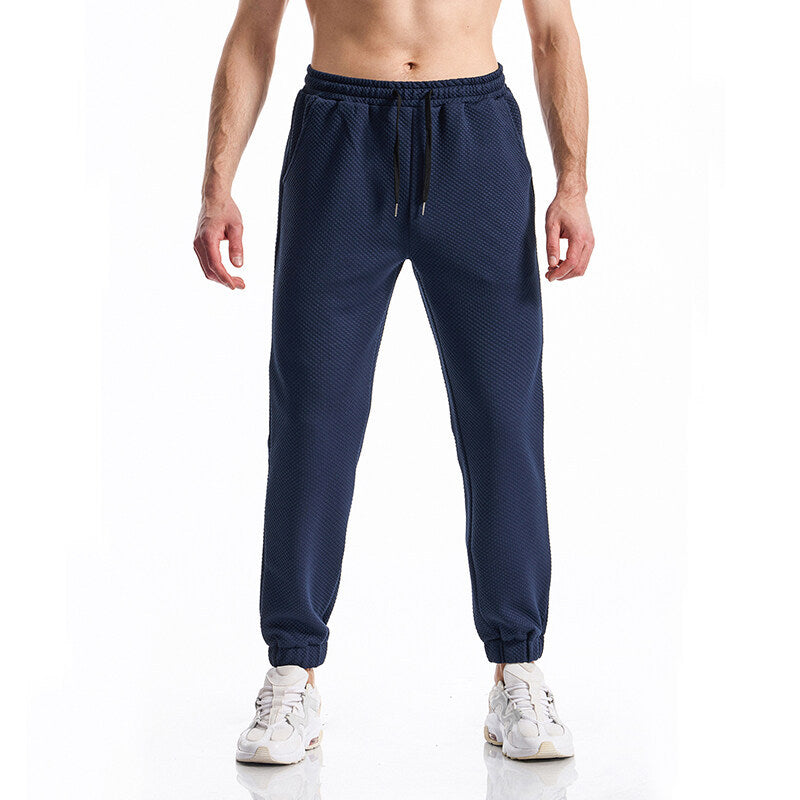 Herren Texturierte Jogginghose mit elastischem Bund, Tunnelzug und gebündeltem Beinabschluss Echo Archiv