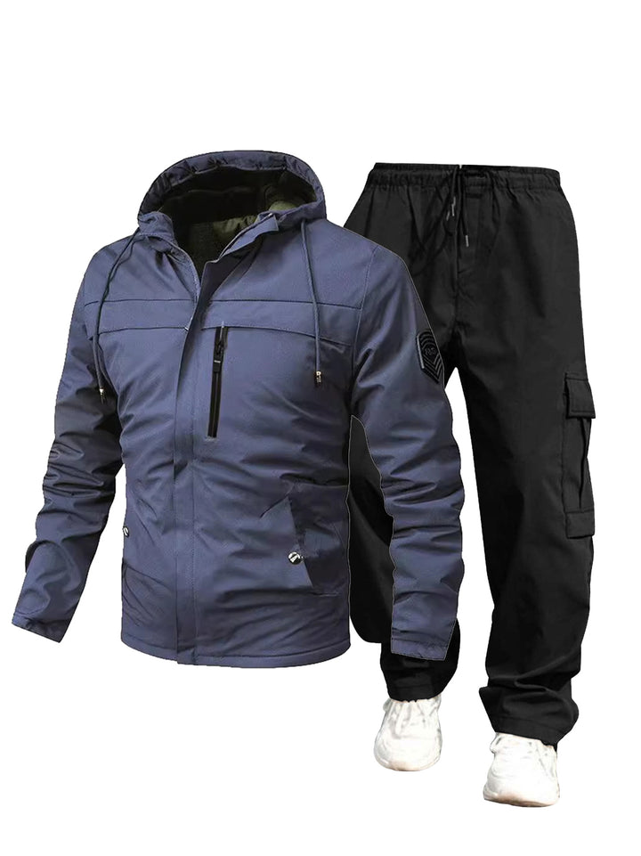 Herren Wetterfeste Outdoor-Jacke und Cargo-Hose Echo Archiv