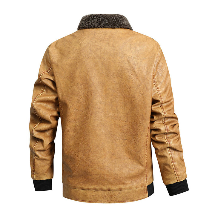 Herren Kunstleder-Blouson mit Sherpa-Kragen und Thermo-Innenfutter Echoarchiv