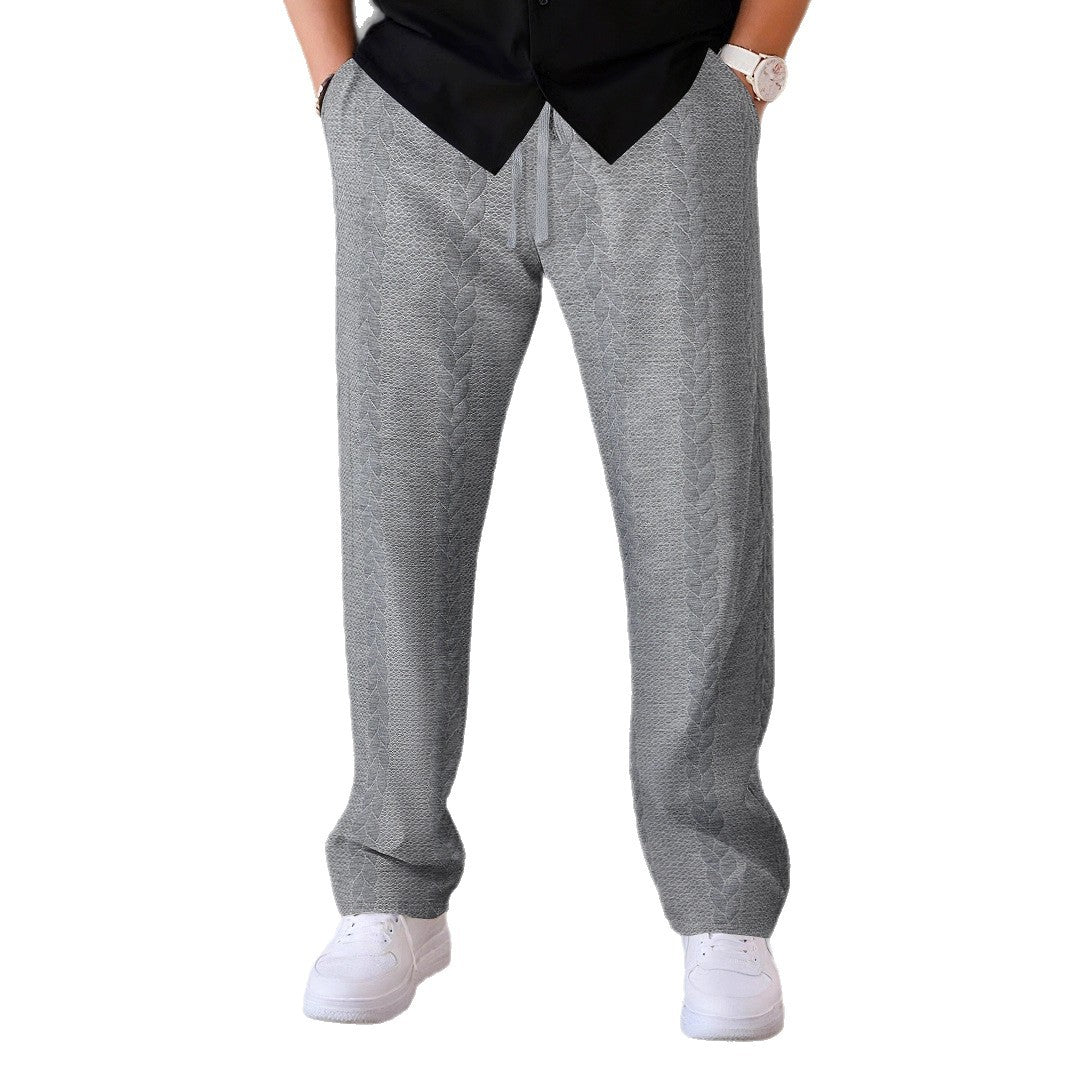 Herren Freizeit-Hose mit innovativem Textilmuster und elastischem Bund Echoarchiv