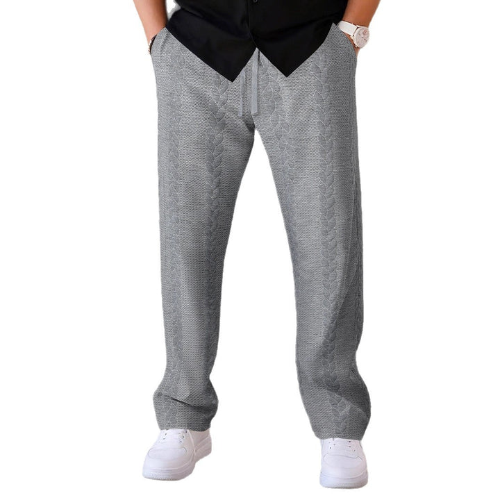 Herren Freizeit-Hose mit innovativem Textilmuster und elastischem Bund Echoarchiv