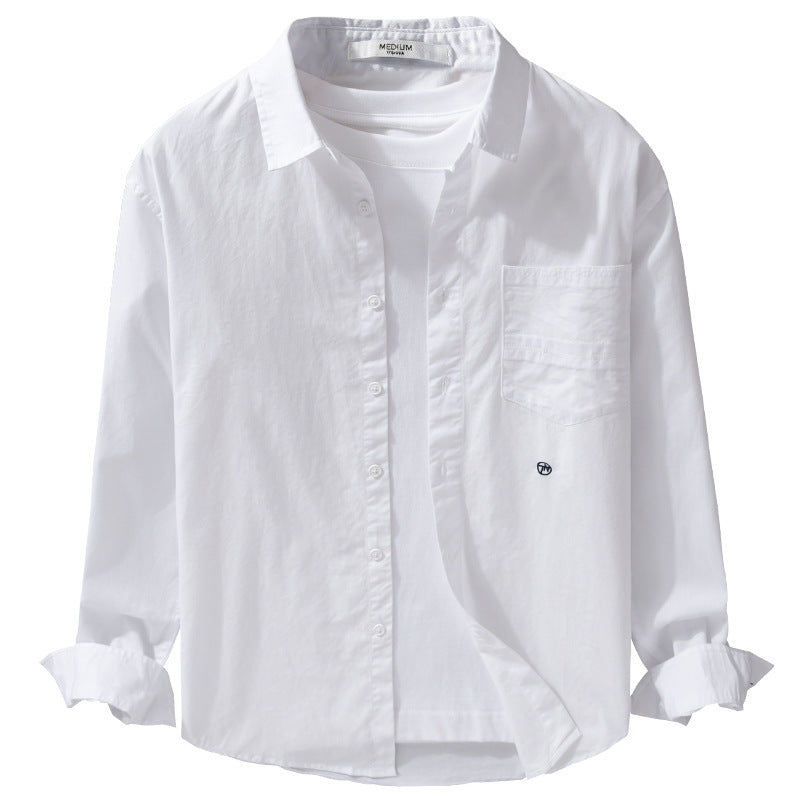 Herren Leichtes Baumwoll-Overshirt im Hemdjackenstil mit Kentkragen, aufgesetzter Brusttasche und Relaxed‑Fit Echoarchiv