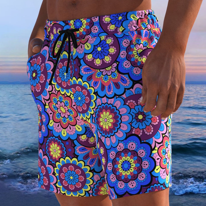 Herren Badeshorts mit animalischem Muster und elastischem Bund Echo Archiv