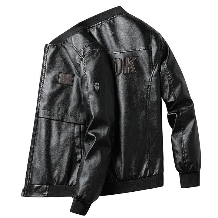 Herren Modische Kunstleder-Bomberjacke Echo Archiv 1787738231