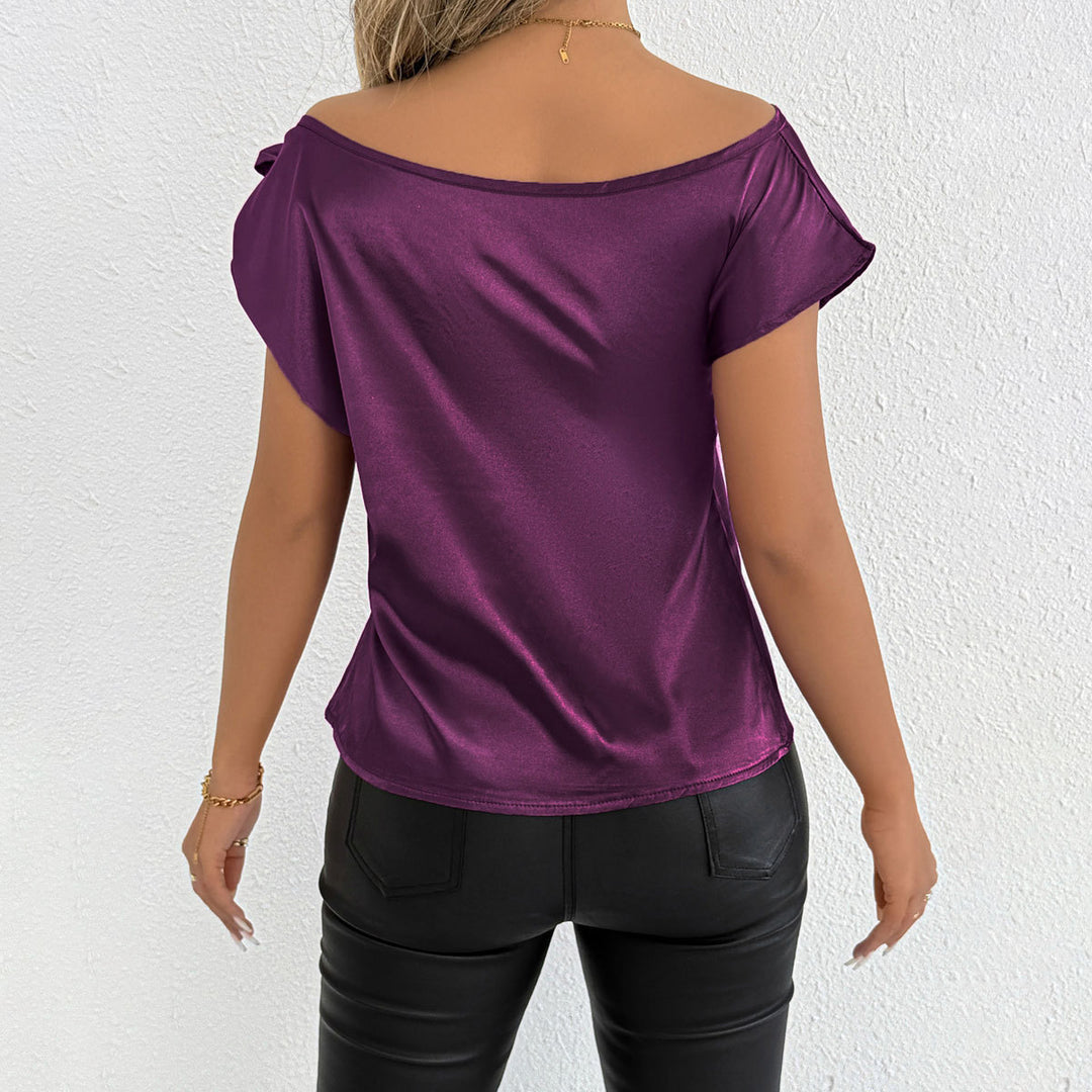 Damen Off-Shoulder Bluse mit Schleifenärmeln Echo Archiv