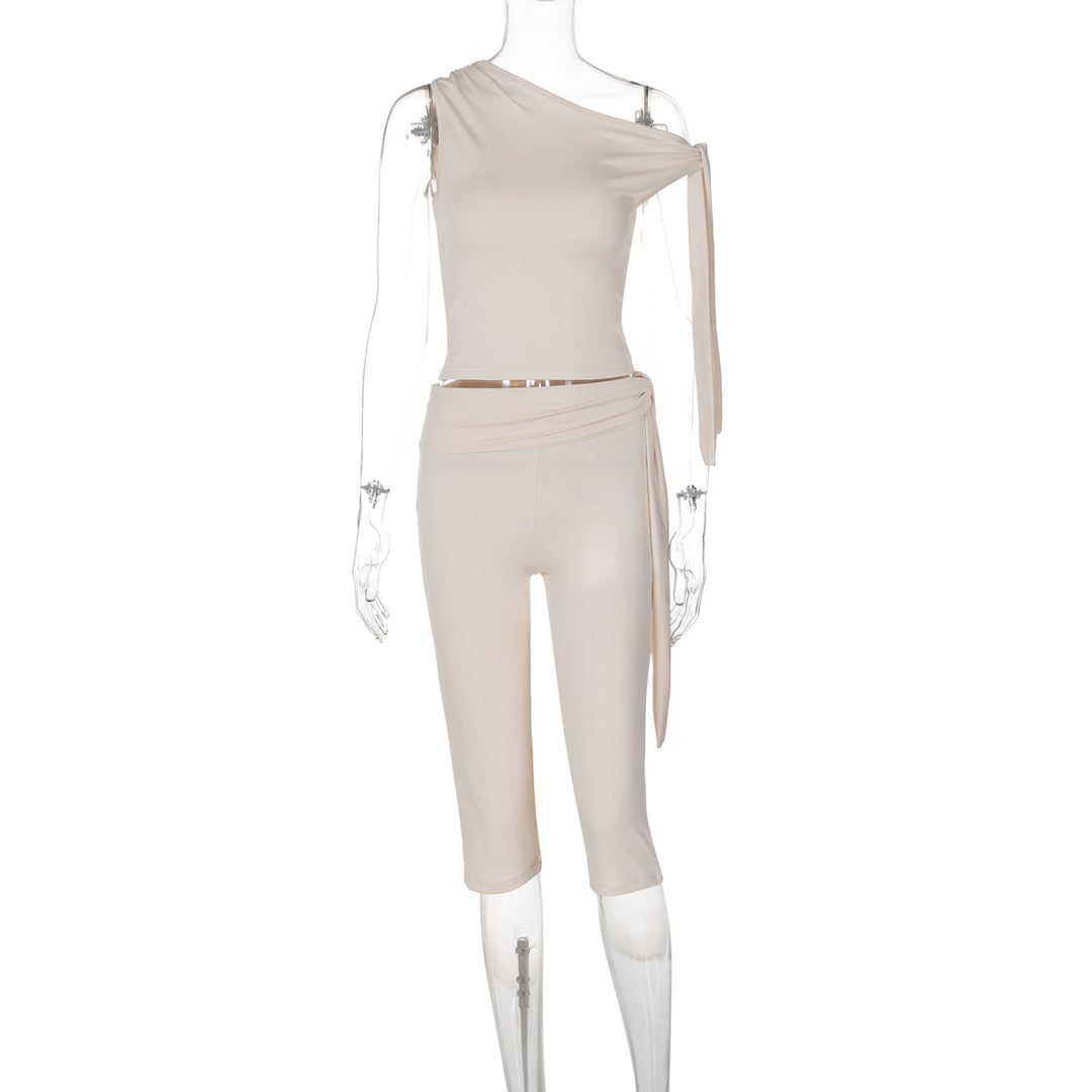 Damen Einseitiger Jumpsuit mit exklusiven Drapierungen Echo Archiv