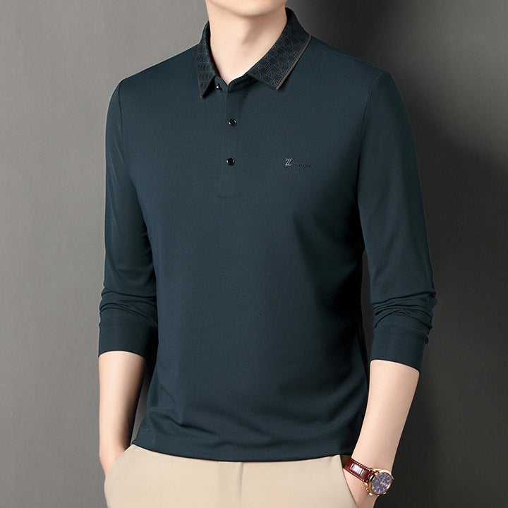 Herren Langarm Poloshirt mit strukturiertem Kragen und funktionalem Design Echoarchiv