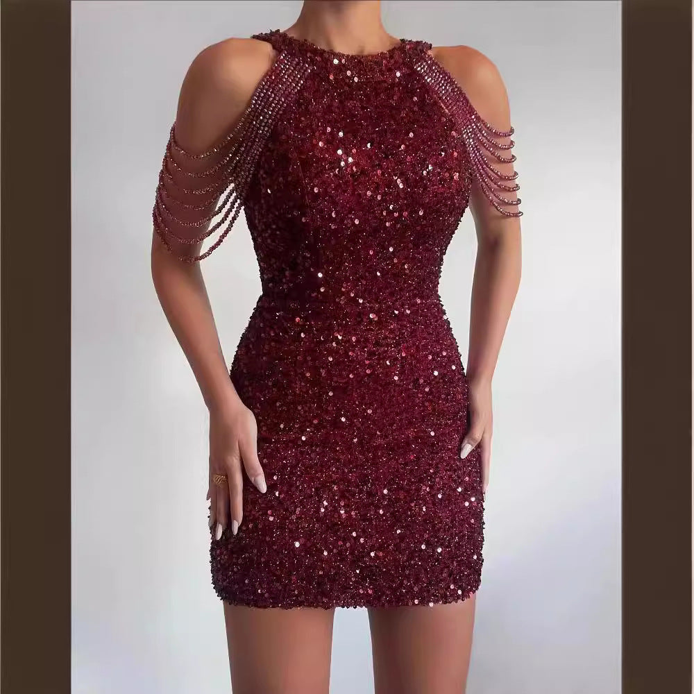 Damen Glitzerndes Abendkleid Echo Archiv