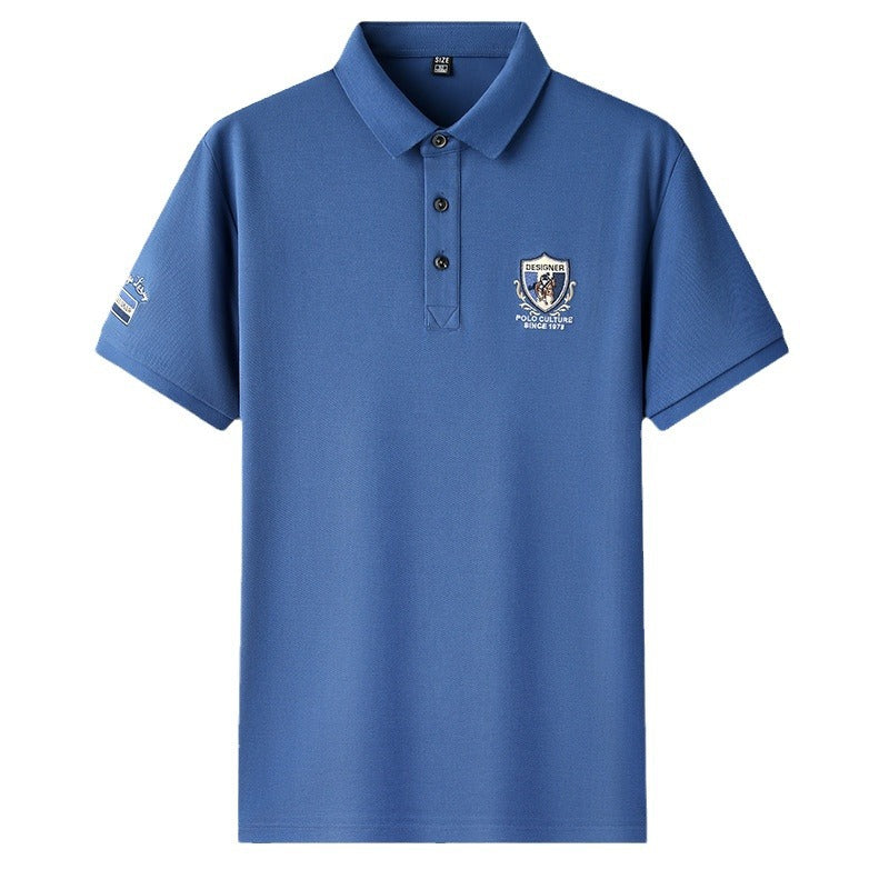 Herren Polohemd mit hochwertiger Piqué-Oberfläche und eleganter Stickerei Echoarchiv
