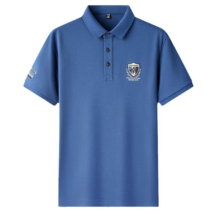 Herren Polohemd mit hochwertiger Piqué-Oberfläche und eleganter Stickerei Echoarchiv