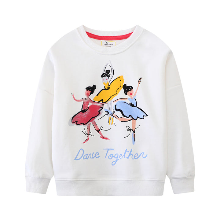 Damen Sweatshirt mit lebhaftem Ballerina-Druck Echo Archiv