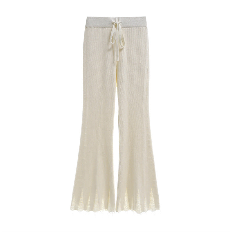 Damen Bequeme und lässige Strickpalazzo-Hose Echo Archiv