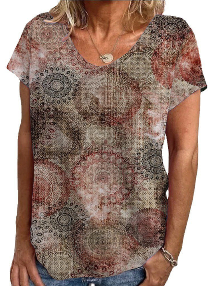 Damen Lockere Bluse mit buntem Paisleymuster Echo Archiv