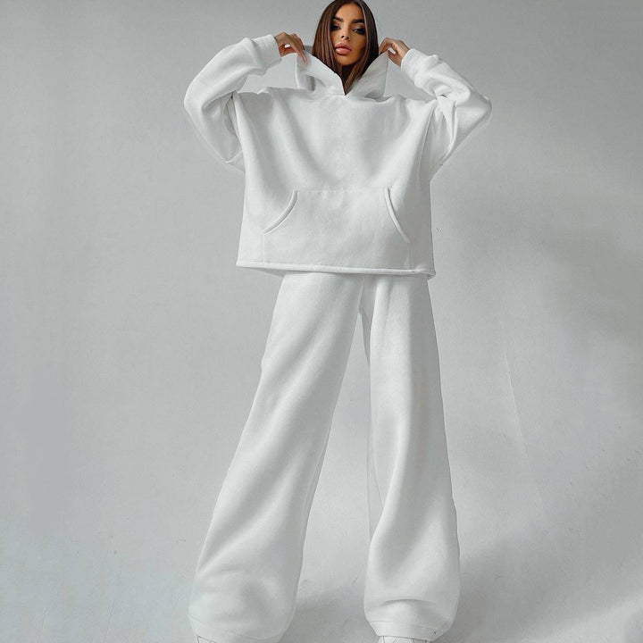Damen nan weiches Oversize Hoodie mit weitem Schlag Jogginghose Set Echo Archiv