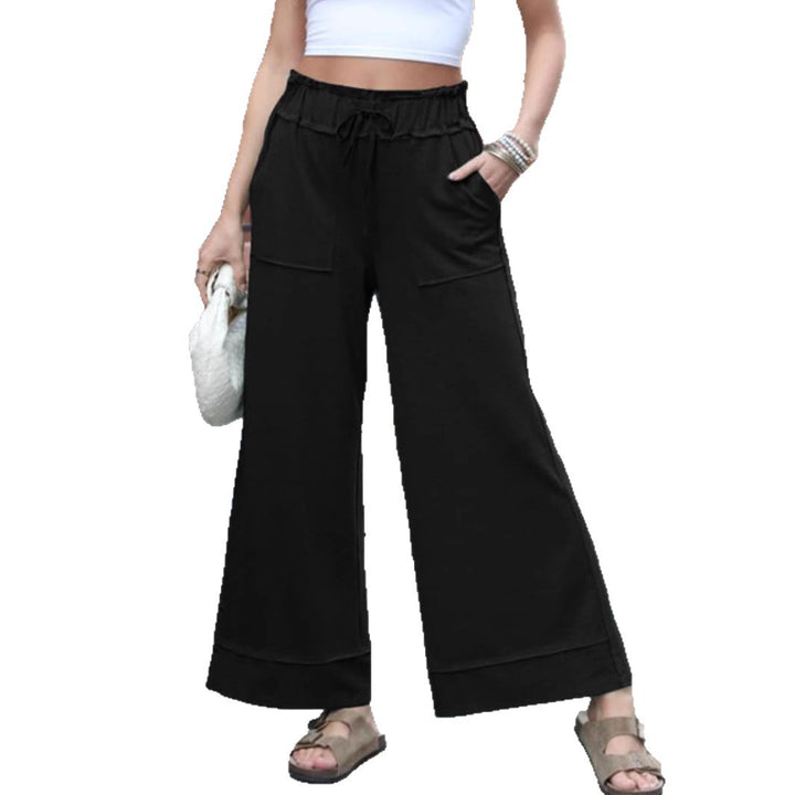 Damen Modische Palazzo-Hose mit elastischem Bund und praktischen Taschen Echo Archiv