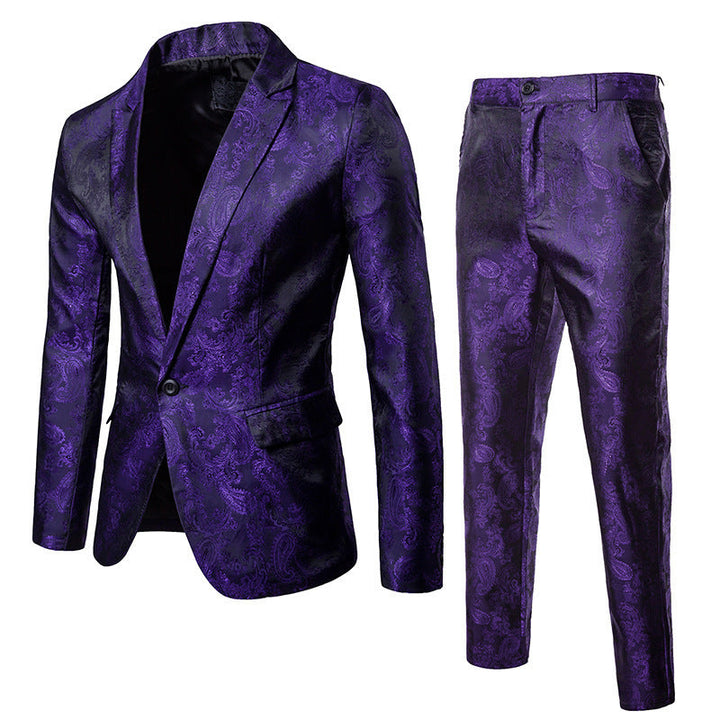 Herren elegantes Anzug-Set mit feinem Paisleymuster Echoarchiv