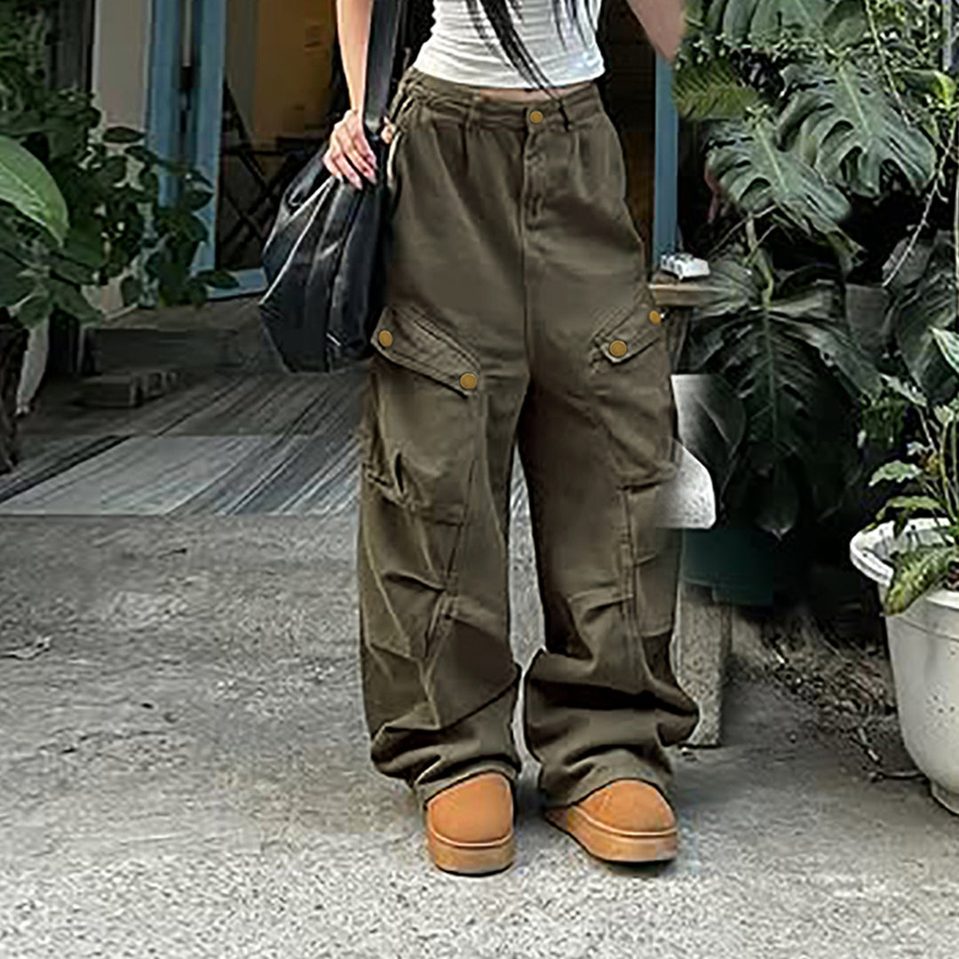 Damen Cargo-Hosen mit weitem Schnitt und mehreren Taschen Echo Archiv