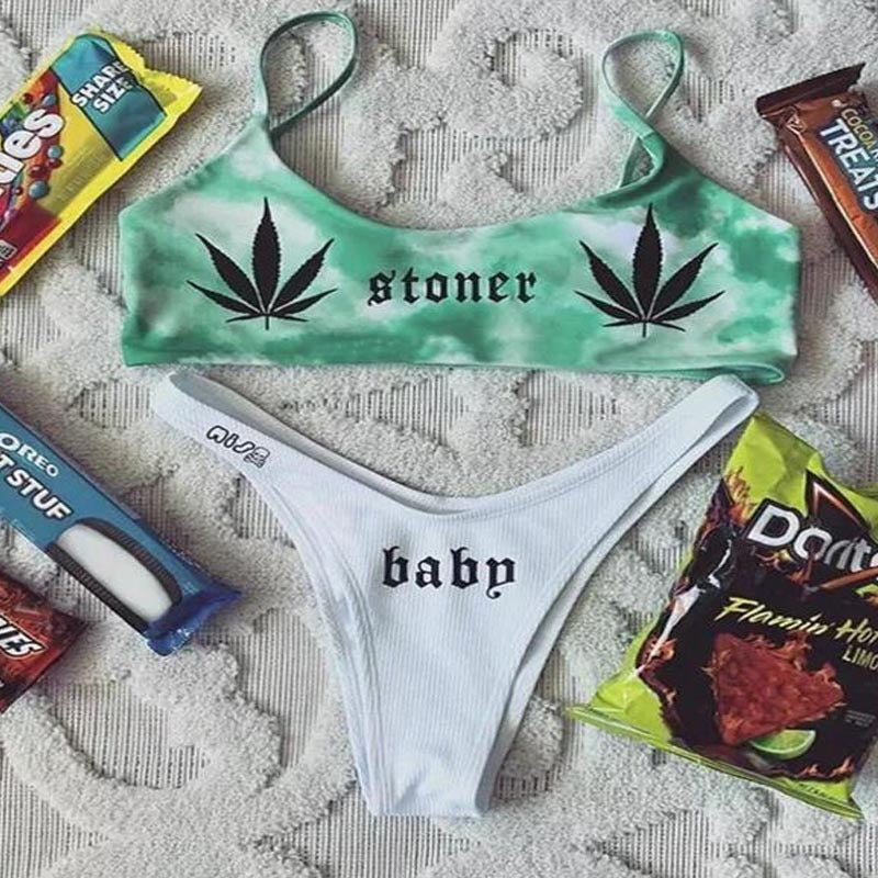 Damen Sport-Bikini mit auffälligem Grafikdesign Echo Archiv