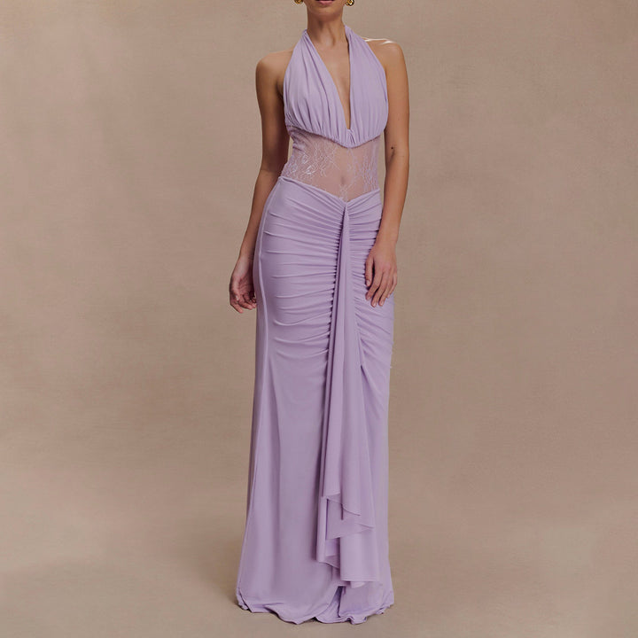 Damen Elegantes Abendkleid mit raffinierten Spitzeneinsätzen Echo Archiv