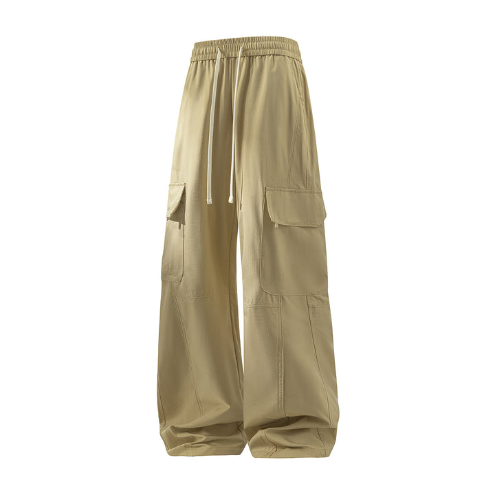 Herren Weite Cargo-Hose mit Tunnelzugbund, Utility‑Klappentaschen & entspannter Baggy‑Silhouette Echoarchiv
