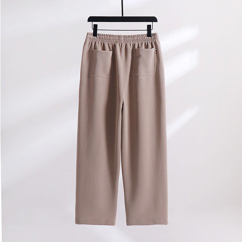 Unisex Gefütterte Fleece-Jogginghose mit elastischem Bund Kordelzug und schmalem Knöchelbündchen Echoarchiv