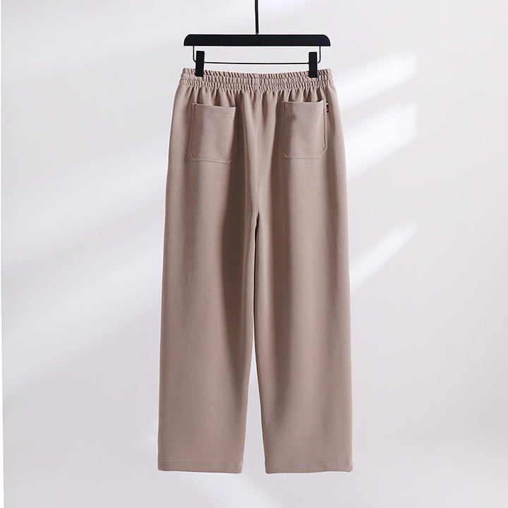 Unisex Gefütterte Fleece-Jogginghose mit elastischem Bund Kordelzug und schmalem Knöchelbündchen Echoarchiv