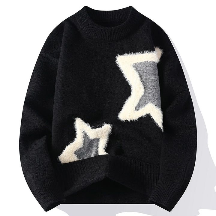Damen Modischer Pullover mit Sternedesign Echoarchiv