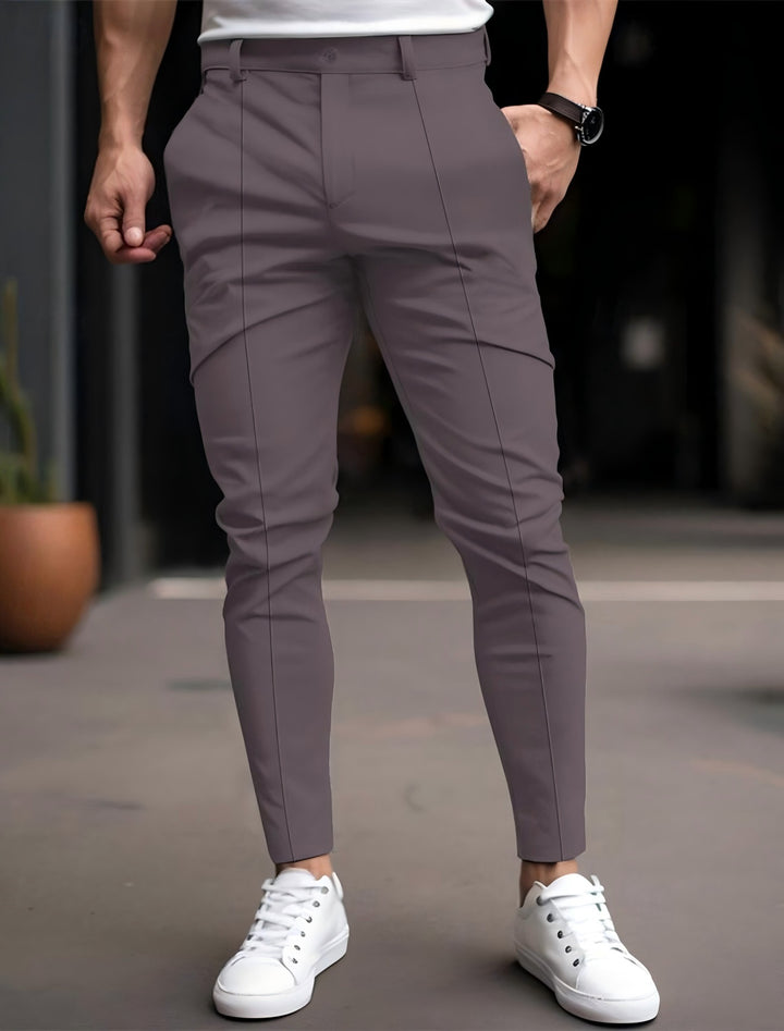 Herren Modische slim-fit Chinohose mit elastischem Bund und vielseitigen Taschen Echoarchiv