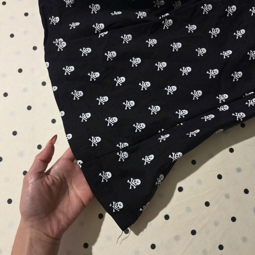 Damen Baumwollshirt mit Totenkopf-Muster Echo Archiv