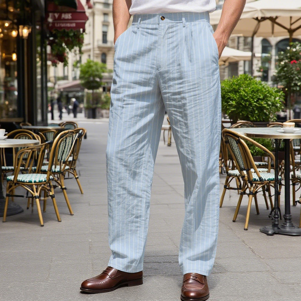 Herren Elegante Anzughose mit vertikalen Streifen Echoarchiv