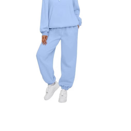 Damen lässige Jogginghose mit hohem Bund elastischen Knöchelabschlüssen und weichem Fleecefutter – Avélisse