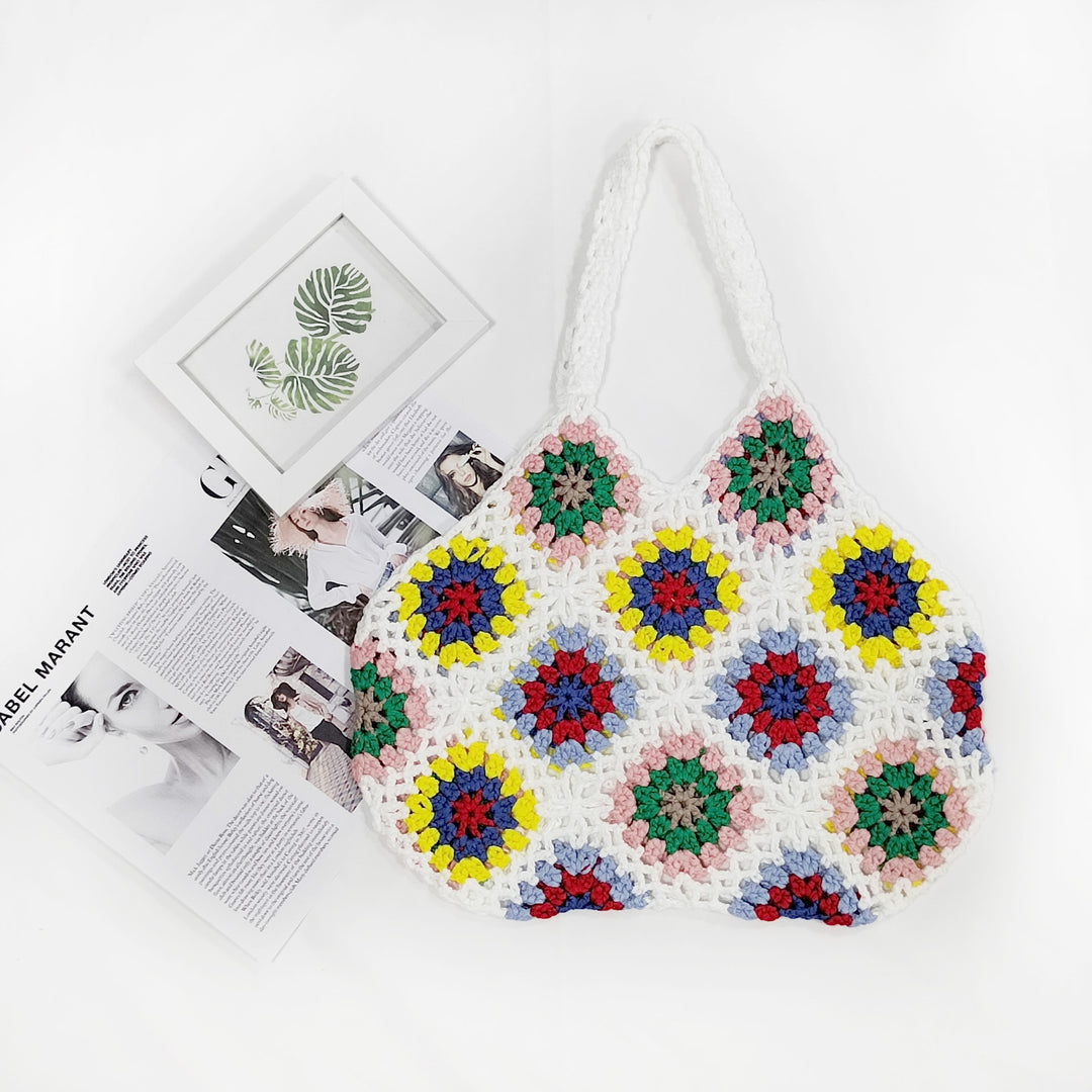 Damen Handgefertigte Häkel-Shopper-Tasche Echo Archiv