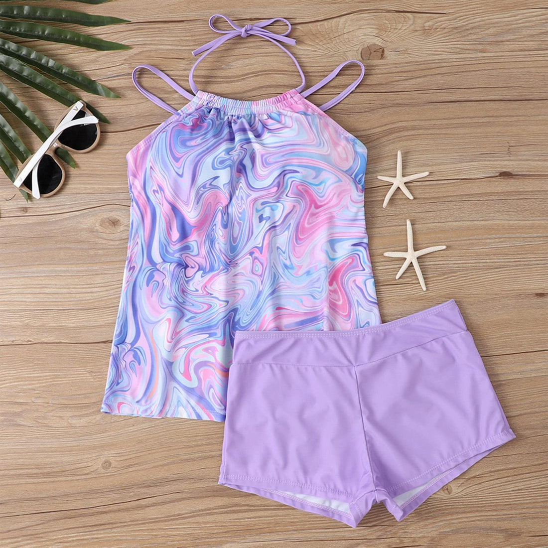 Damen Tankini-Set mit floralem Design und bequemem Hosen – Maréssa