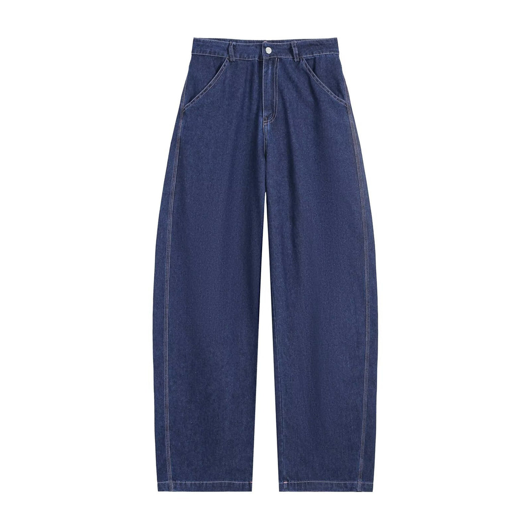 Damen Tailliertes Denim‑Set mit ärmelloser Hemdbluse und weitem High‑Waist‑Hose Echo Archiv