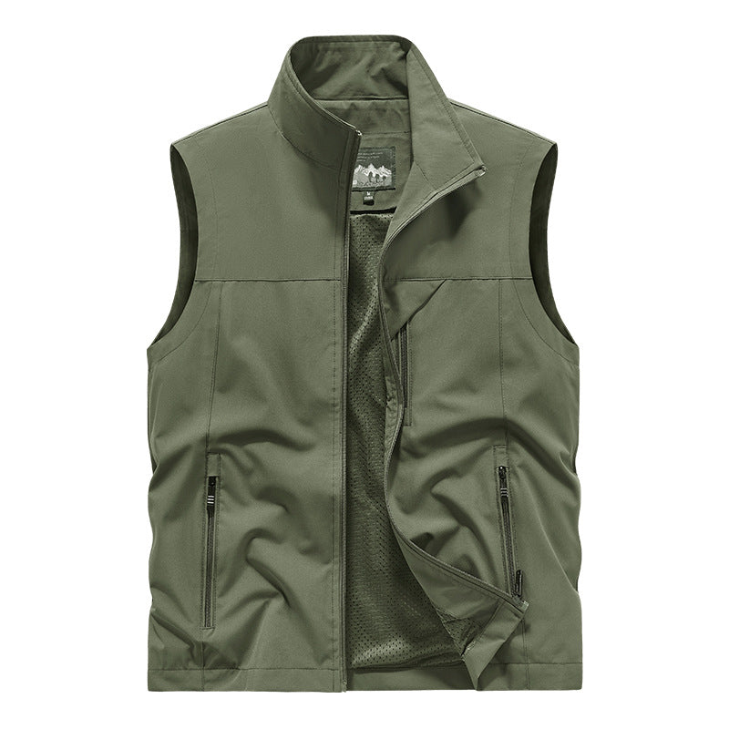 Herren Atmungsaktive Softshell-Outdoorweste mit Mesh‑Innenfutter und Reißverschlusstaschen – Marzano