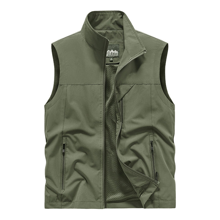 Herren Atmungsaktive Softshell-Outdoorweste mit Mesh‑Innenfutter und Reißverschlusstaschen – Marzano
