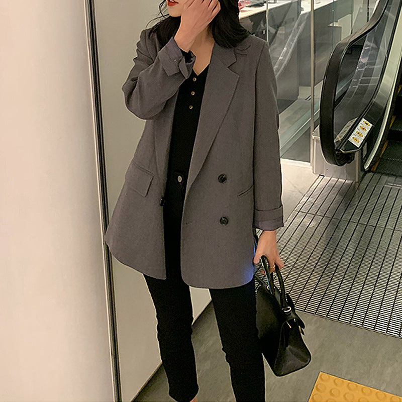 Damen Eleganter, taillierter Prägeblazer Echoarchiv