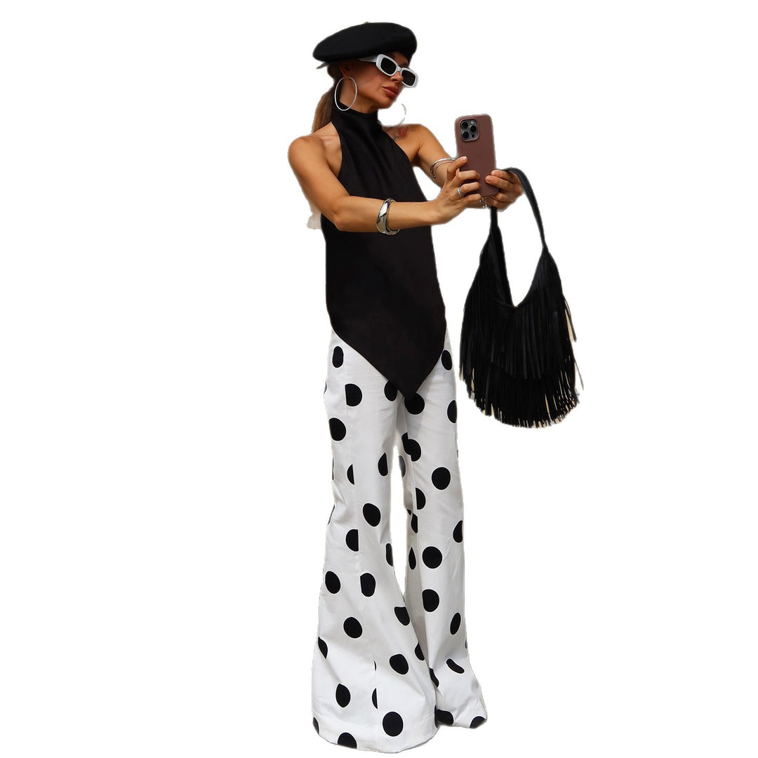 Damen Modische Schlaghose mit stilvollem Polka-Dot-Design Echo Archiv