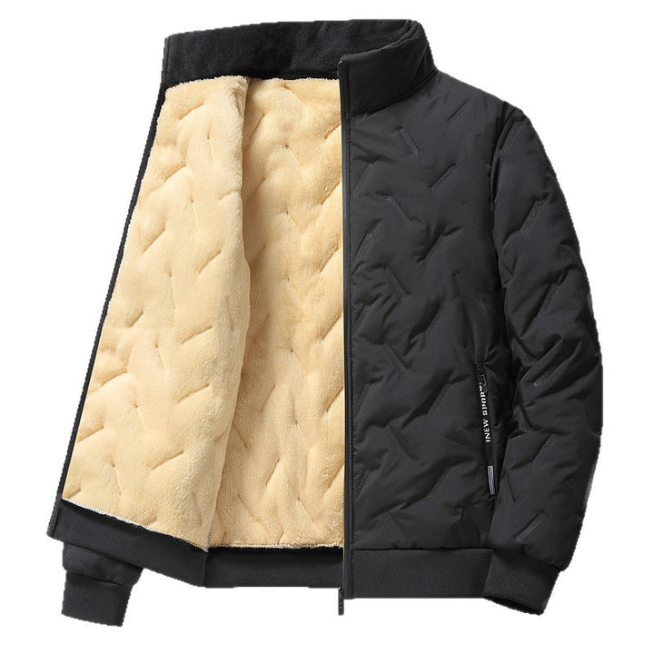 Herren gesteppte Winterjacke mit warmem Fleece-Futter Echoarchiv