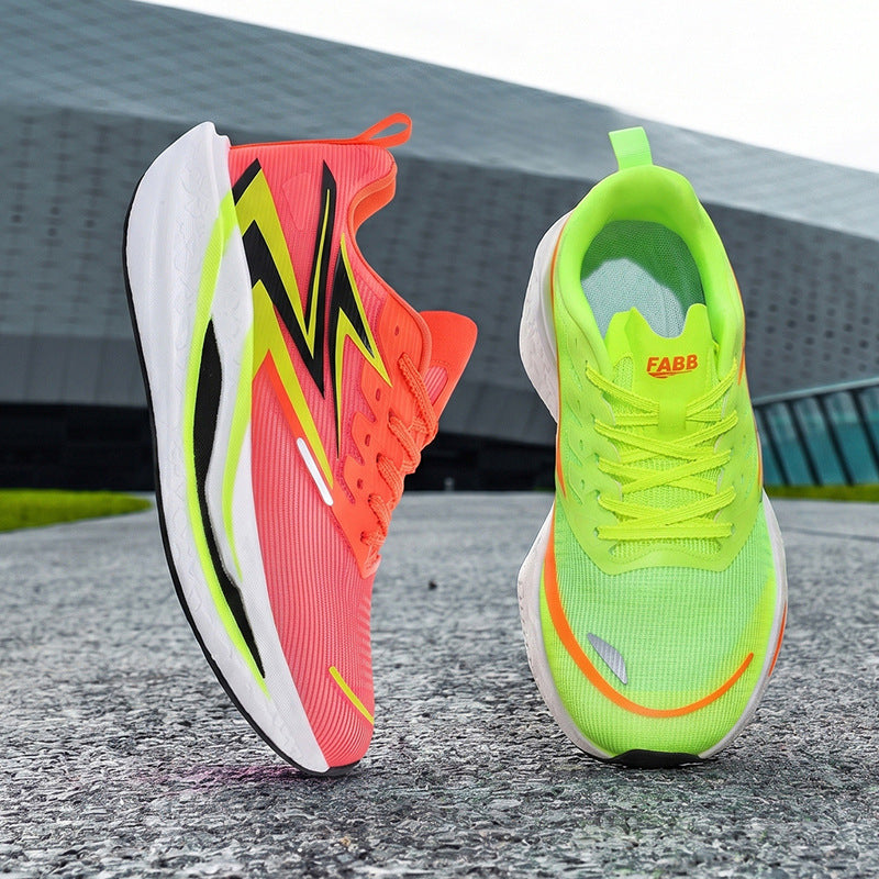 Unisex gepolsterte Straßenlaufschuhe mit rocker-Zwischensohle, energierückführender Dämpfung und atmungsaktivem Mesh-Upper – Tavélo
