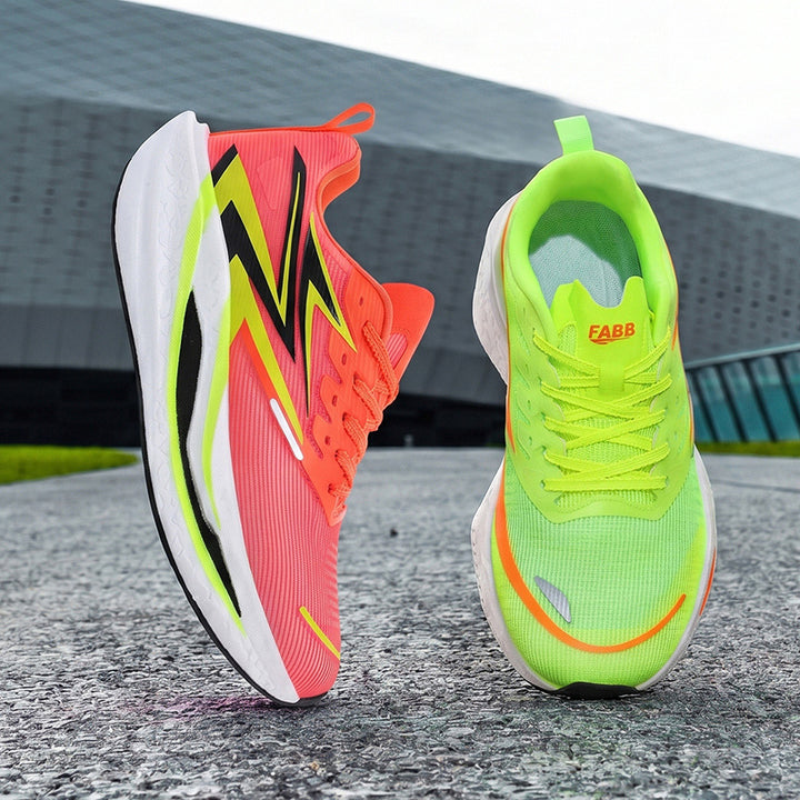 Unisex gepolsterte Straßenlaufschuhe mit rocker-Zwischensohle, energierückführender Dämpfung und atmungsaktivem Mesh-Upper – Tavélo