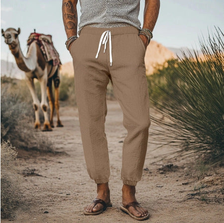 Herren lässige Reisen-Cargo-Hose mit elastischem Bund und praktischen Taschen Echoarchiv
