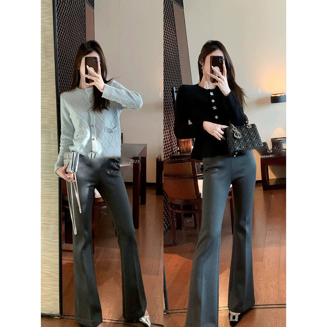Damen Elegante Flared Hose Echoarchiv