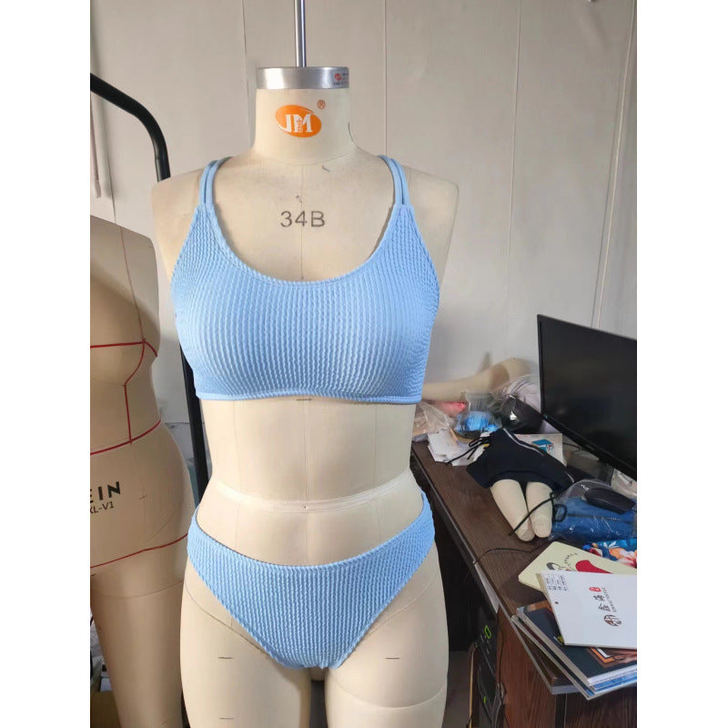 Damen Bikini-Set mit strukturierter Oberfläche und verstellbaren Trägern Echo Archiv